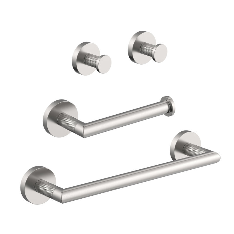 Ensembles de quincaillerie de salle de bain nickel brossé 4 pièces Lume