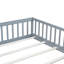 Ensemble de lit de sol moderne Twinkle avec porte, bois d'hévéa et garde-corps de sécurité-115630471-115630466