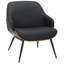 Fauteuil contemporain en similicuir et métal