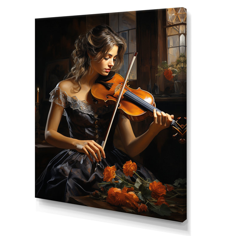 Sonate pour violon Yerkin, H 32 po x l 16 po x P 1 po, Toile tendue