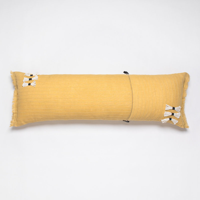 Cambria Linen Bolster Pillow Cover & Insert