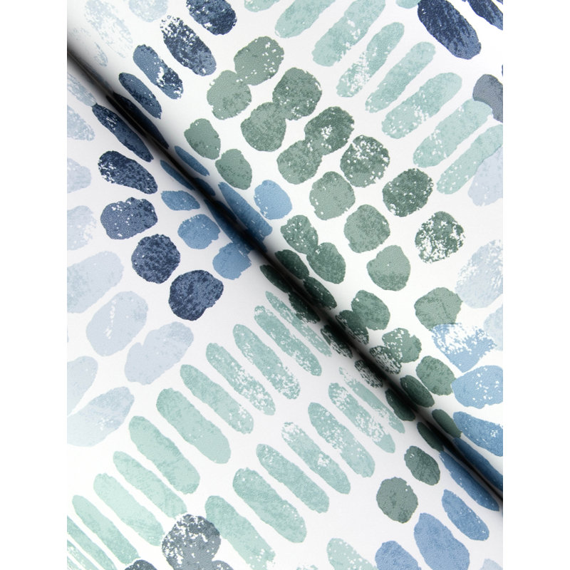 Wanderer Mosiac Wallpaper, Blue
