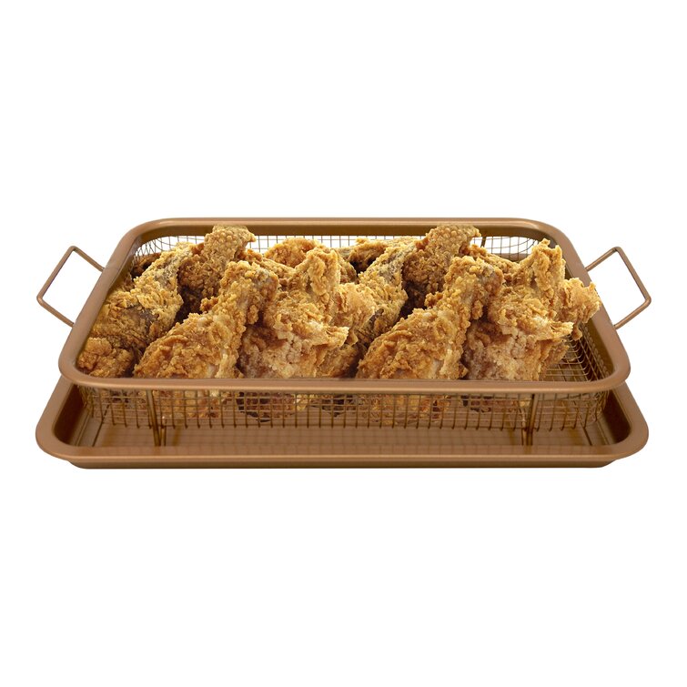 Gotham Steel Nonstick Air Fryer Tray for Oven with Recipe Book - 16 x 12  & Reviews
