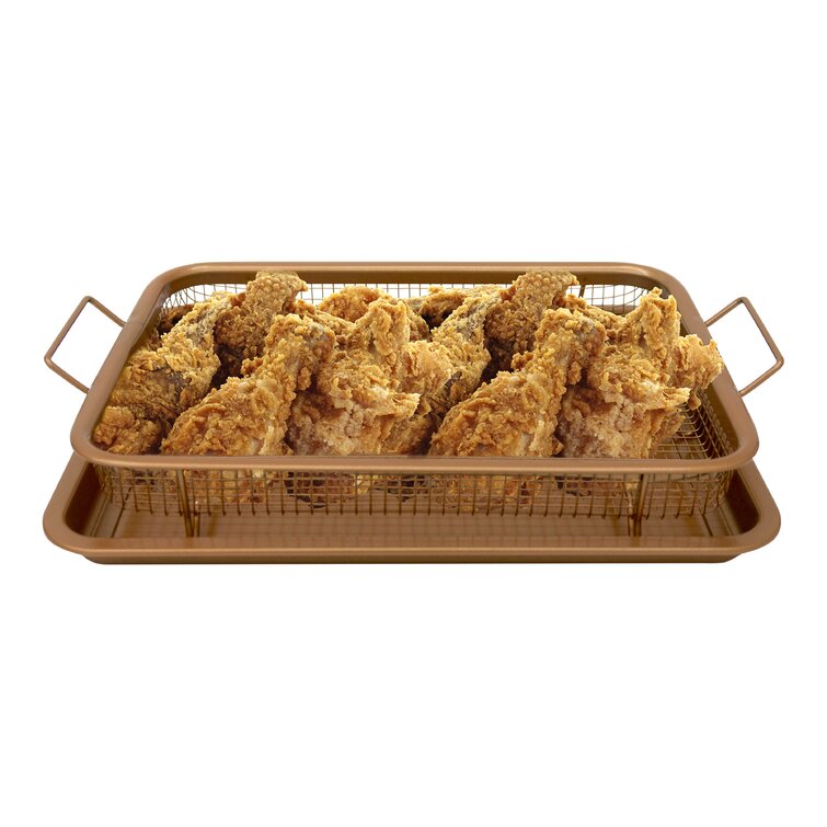 Gotham Steel Nonstick Air Fryer Tray for Oven with Recipe Book