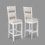 Ensemble de salle à manger 6 pièces à hauteur de comptoir avec table rectangulaire pour bouteilles de vin et chaises de revêtement-619744515-619744573