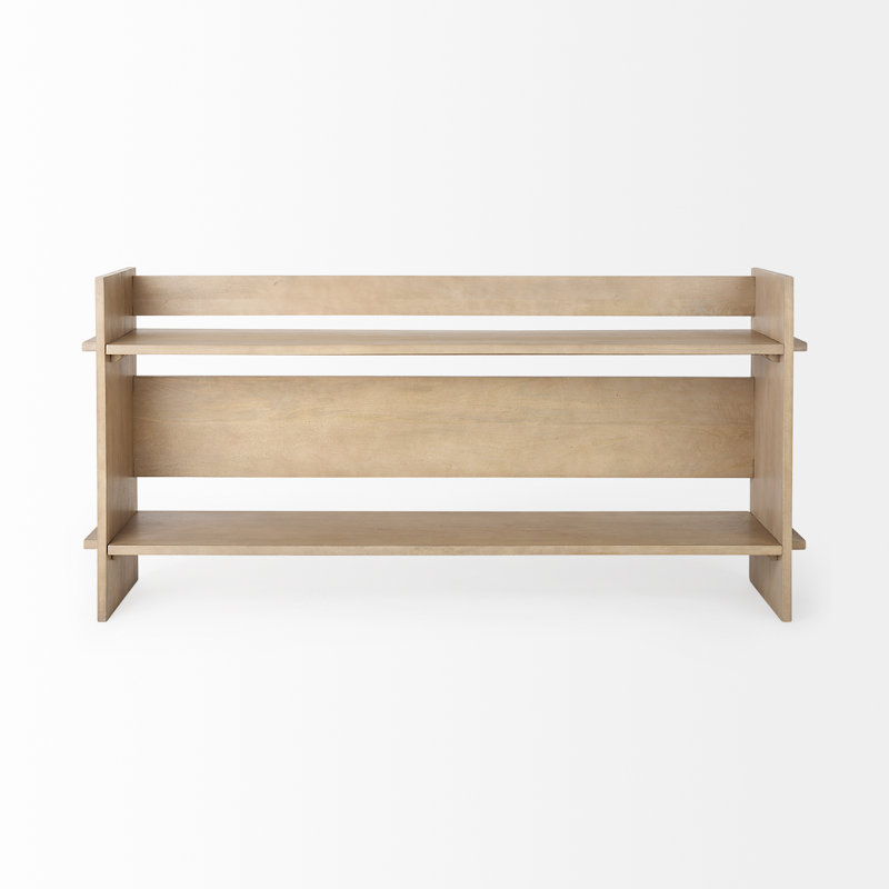 Console en bois massif 75,75 po Dalina, Brun naturel