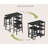 3-Piece Dining Table Set For Two With Triple Storage Shelves And Upholstered PU Leather Stools For Compact Spaces.