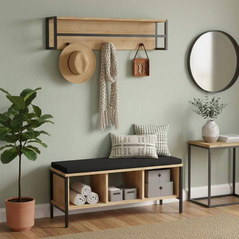 Soun Hall Tree 39.4'' Wide with Bench