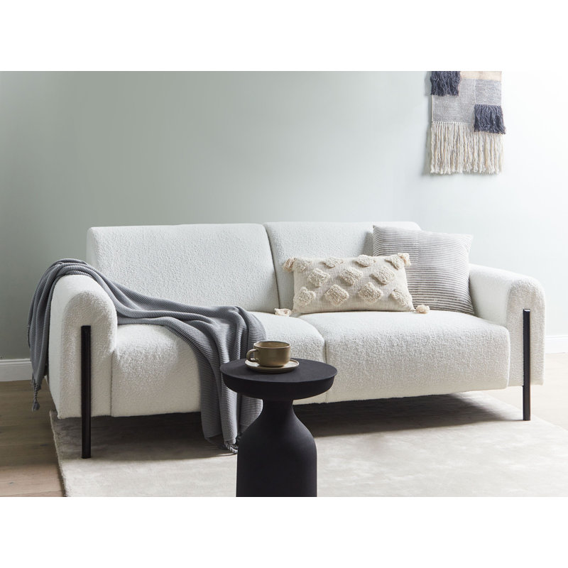 Sareh 3 Seater Sofa, White Boucle
