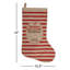 19" Beige and Red Striped "Christmas Delivery" Stocking With Loop