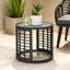Table d'appoint - Style gris, profondeur 18,03 po x largeur 15,82 po, poids 11,9 lb, l 18,03 po x H 15,82 po, bureau de placement pour boissons 11,68 lb-1723260458