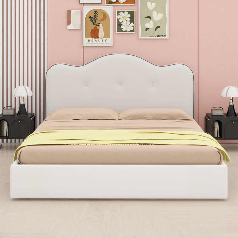 Base de lit tapissier de luxe avec tête de lit