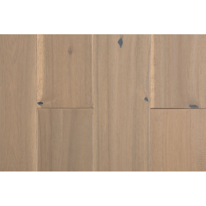 Parquet massif en acacia de 5/8 po d'épaisseur x 4 1/3 po de largeur x longueur variable, Havre gris