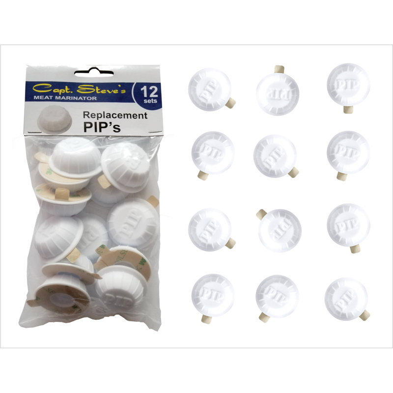 DR. ORGANIZER Capt Steve's Meat Marinator Kit, 12 pc Pack Replacement Pips, one size, 12 pc additonal pips