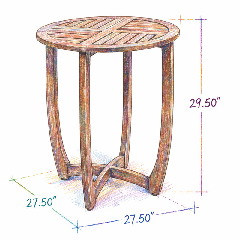 Table d'appoint 27,5 po, Grey
