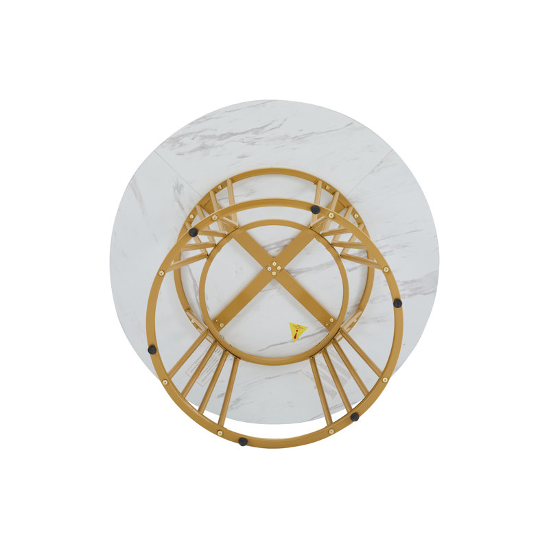 Round Metal Base Dining Table