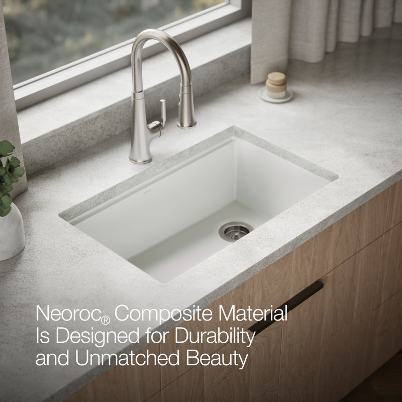 Billings Undermount Single-Bowl Workstation Kitchen Sink, White