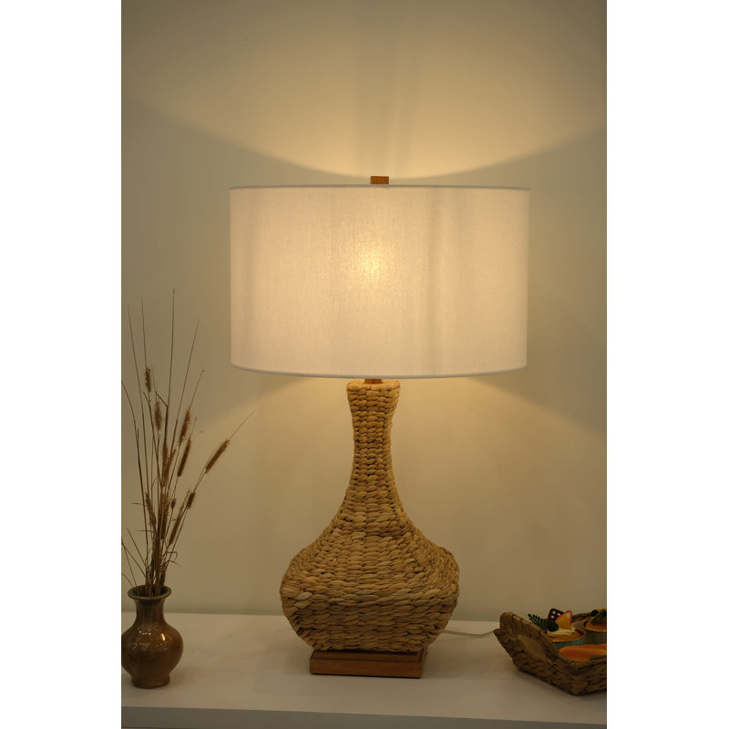 Frisange Wicker/Rattan Bedside Table Lamp