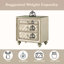 Beige Velvet Nightstand