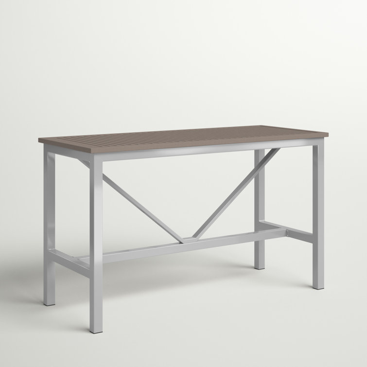 Travira Rectangular Tekwood Outdoor Bar Table