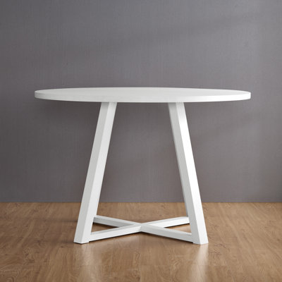 Edo Contemporary Round Dining Table with  Trestle Base,Kitchen Table,Coffee Table