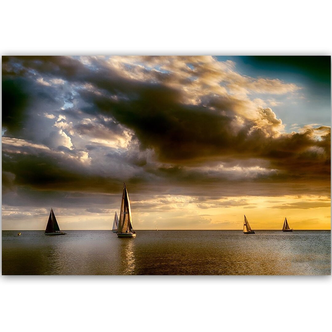 Leinwandbild Segelboote auf See