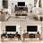 Fluted TV Stand for Tvs up to 70", Mid-Century Modern Entertainment Center TV Media Console Table with Storage and Adjustable Shelves for Living Room, Bedroom-198436217