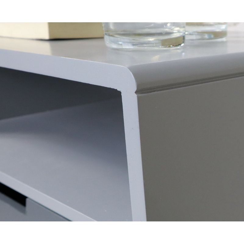 Beechmeadow 45cm W Metal Bedside Table