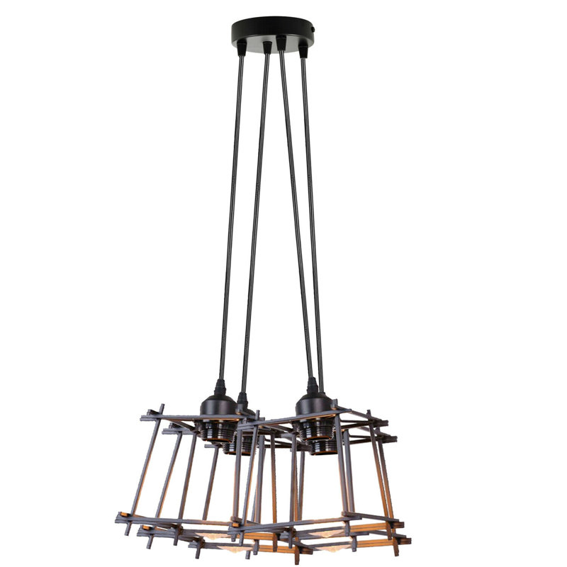 Barrentine 4 - Light Black Cluster Pendant