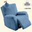Housse pour fauteuil inclinable 4 pièces, housse élastique pour fauteuil inclinable avec poche, fond extensible et attaches-1708715550