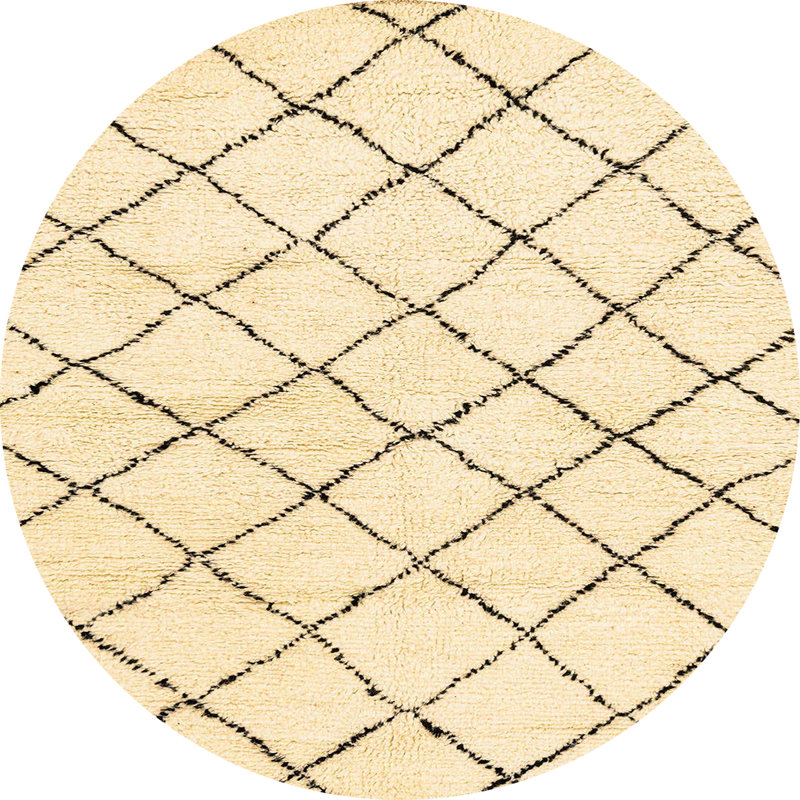 Abstract Indoor Rug, Round 6'
