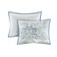 Ensemble d'édredon réversible en coton 8 pièces avec motif floral botanique et rembourrage hypoallergénique, très grand californien-119068585