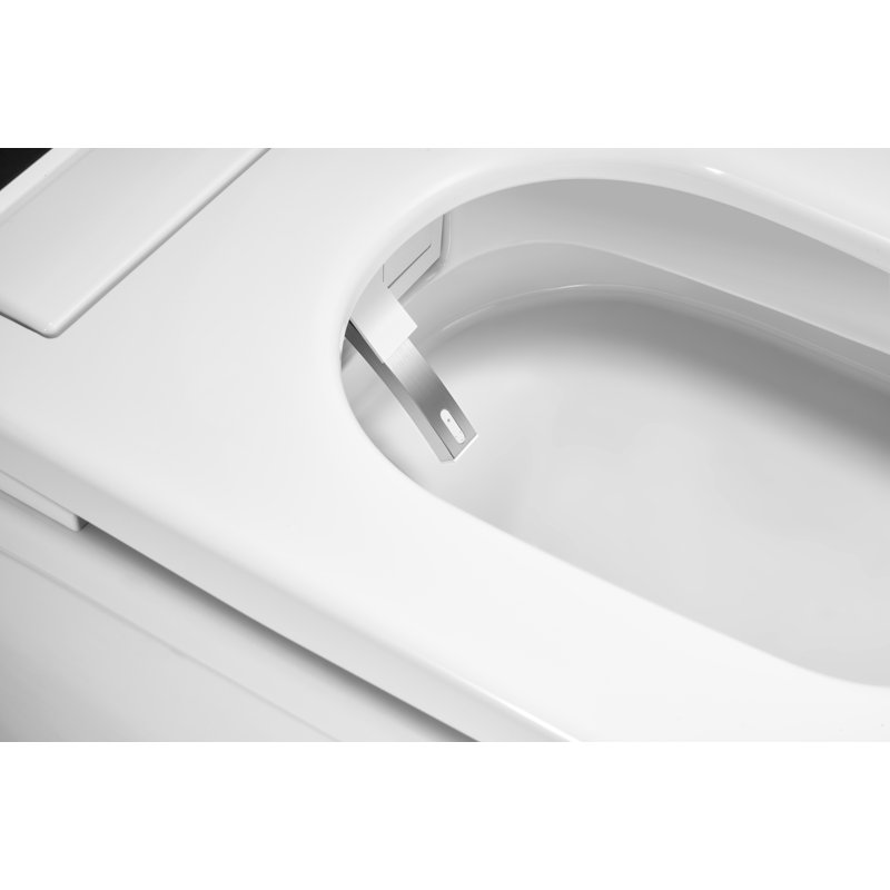 Toilette à bidet Breezebath Smart avec couvercle à ouverture / fermeture automatique et chasse automatique, siège chauffant, lavage à l'eau chaude, séchoir à air, affichage numérique, veilleuse, désodorisant intégré, glacis antibactérien