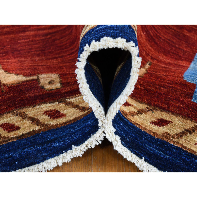 Tapis rouge en laine noué à la main 10 pi 3 po x 14 pi avec teinture naturelle 1 CFB03E988684CBF8F16DCF43088C2F0