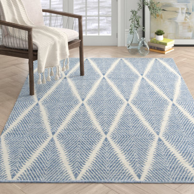 River Geometric Handmade Flatweave Area Rug