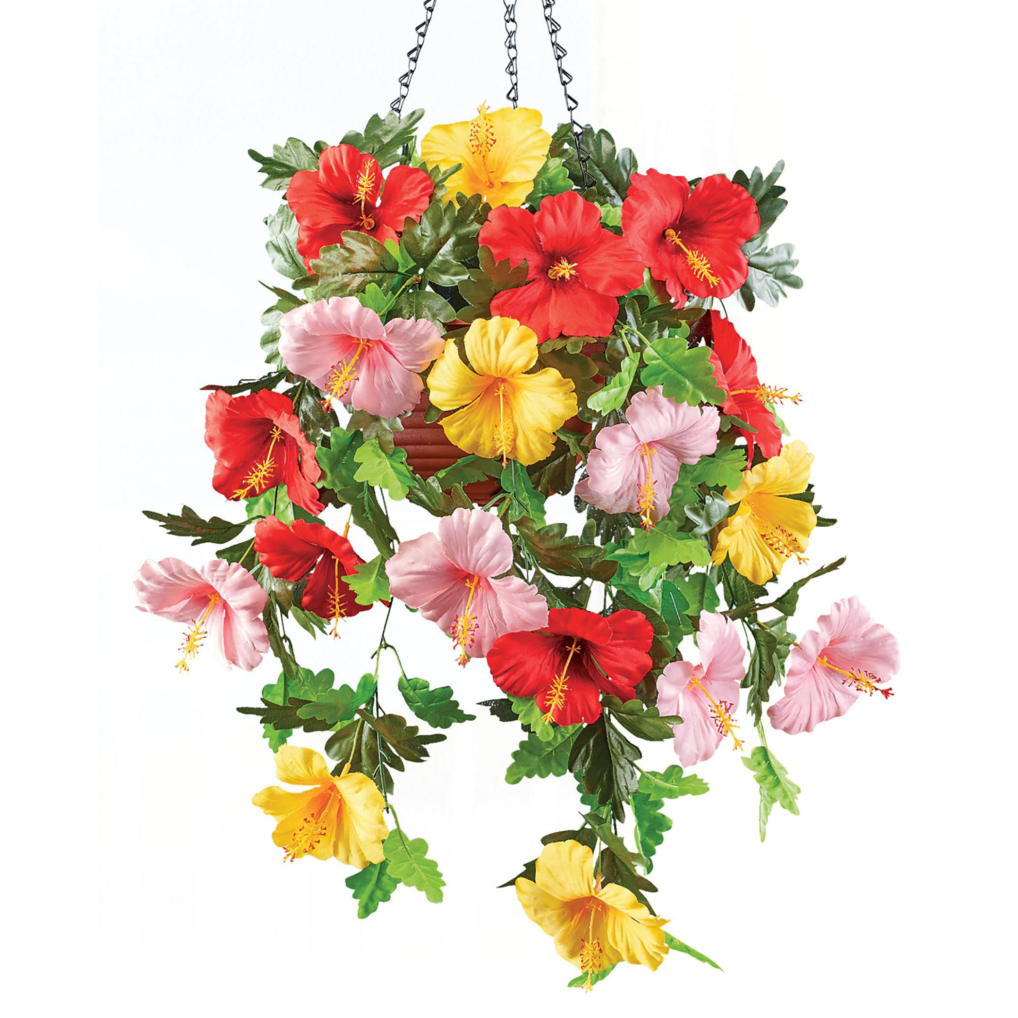 Primrue Hibiscus Hanging Basket Arrangement & Reviews Wayfair