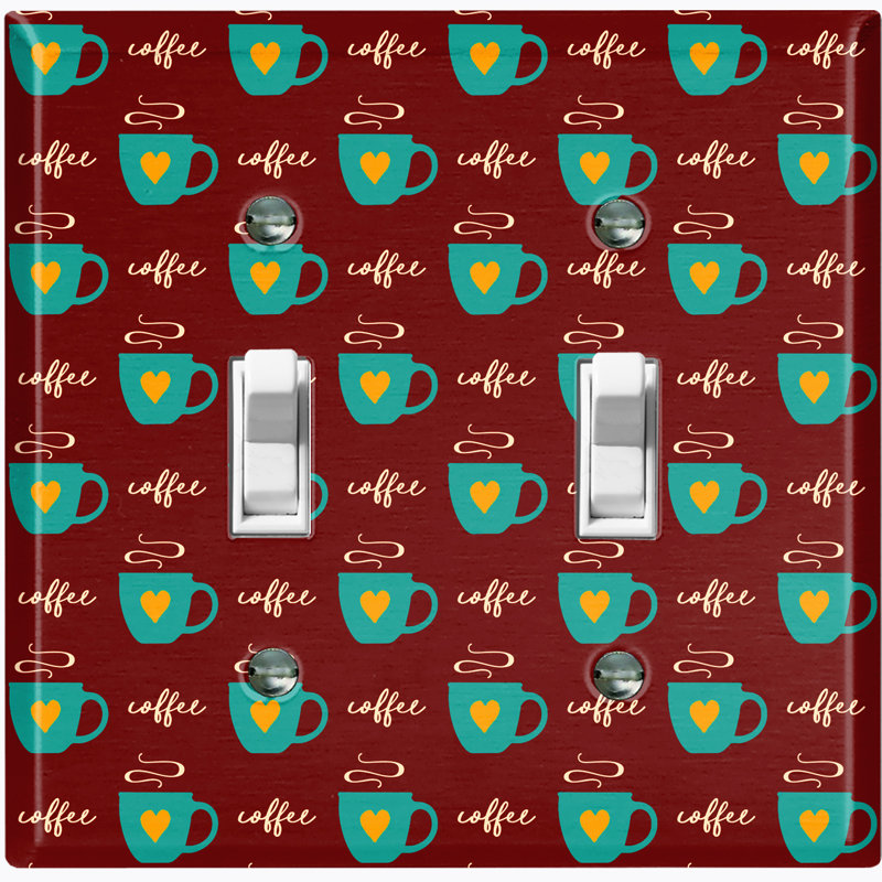 Patterned 2 - Gang Toggle Light Switch Standard Wall Plate
