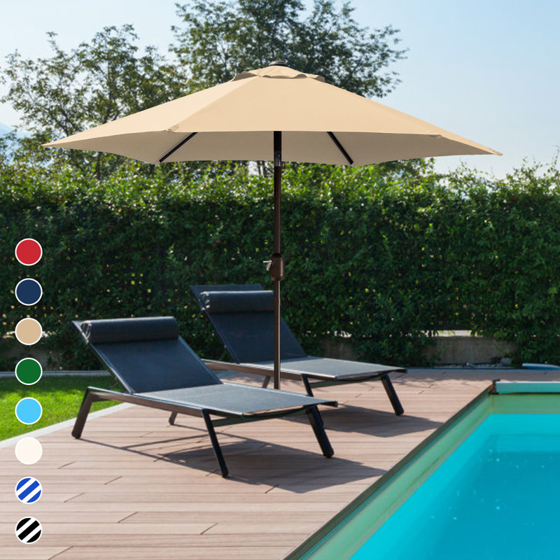 Parasol Shadan avec contrepoids inclus, Brun clair
