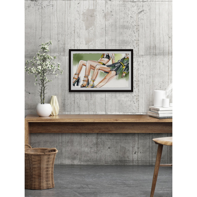 Bikini Picnic by Parvez Taj - Single Picture Frame Painting, 38 cm H x 45 cm W