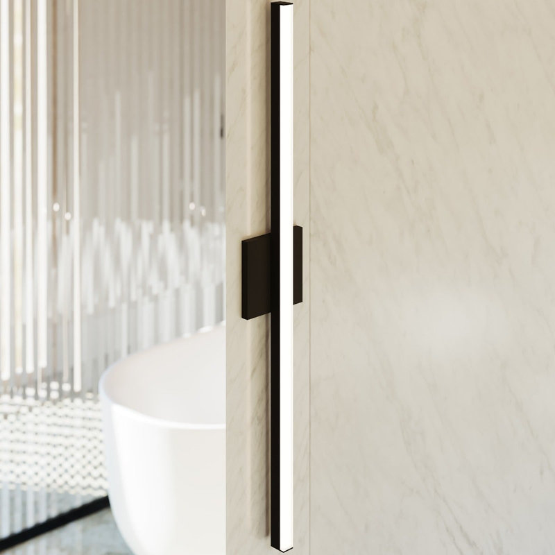 Éclairage pour salle de bain 1 lumière DEL , Oui, Noir satiné