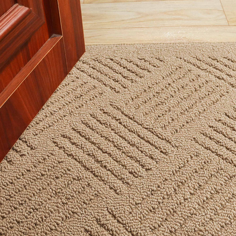 Tapis de porte d'extérieur antidérapant Erix, Kaki, L 32 po x L 48 po
