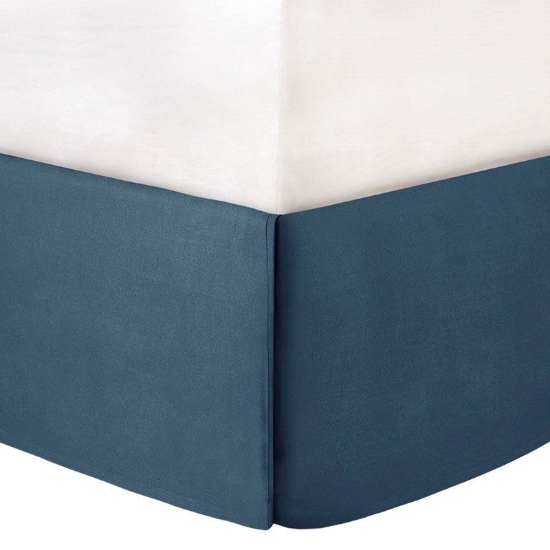 Couette 7 pièces bleue en coton Queen, aspect raffiné et léger