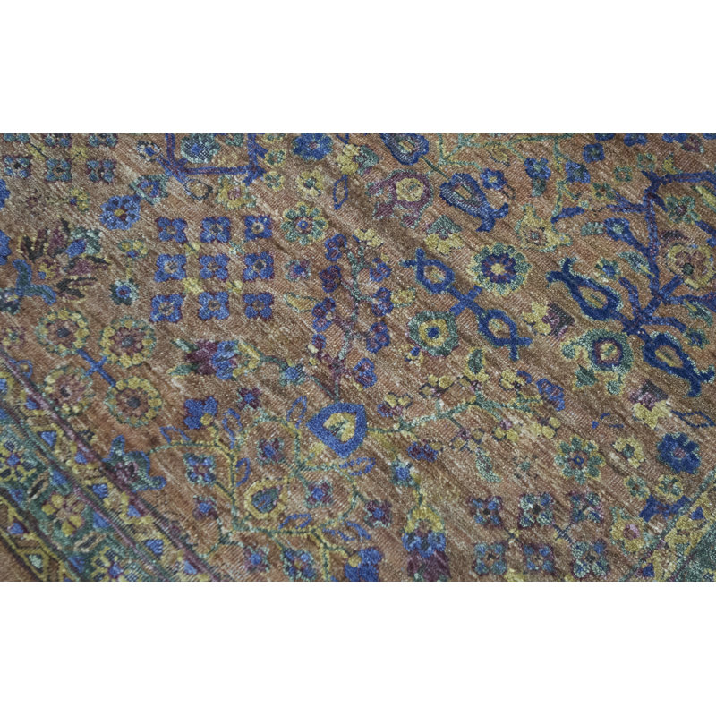 Hand Woven Silk and Wool Area Rug