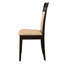 Chaises d'appoint Cappuccino (2), revêtement beige, chaises rembourrées 2 pièces Comfort, finition cappuccino, zone gracieuse