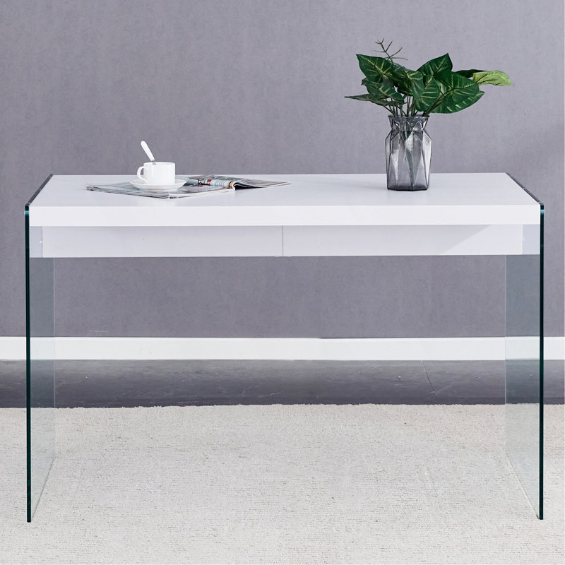 The Top Of The Coffee Table Is Made Of MDF And White Stickers, And The Sides Are Clear Tempered Glass. The Design Is Simple And Elegant, And The Structure Is Strong.
