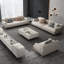 Canapé 82,6 po, canapé 3 places de salon, canapé moderne avec coussins de soutien profonds et accoudoirs larges, tissu en coton et lin, beige