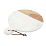Round Marble & Wood Paddle Board