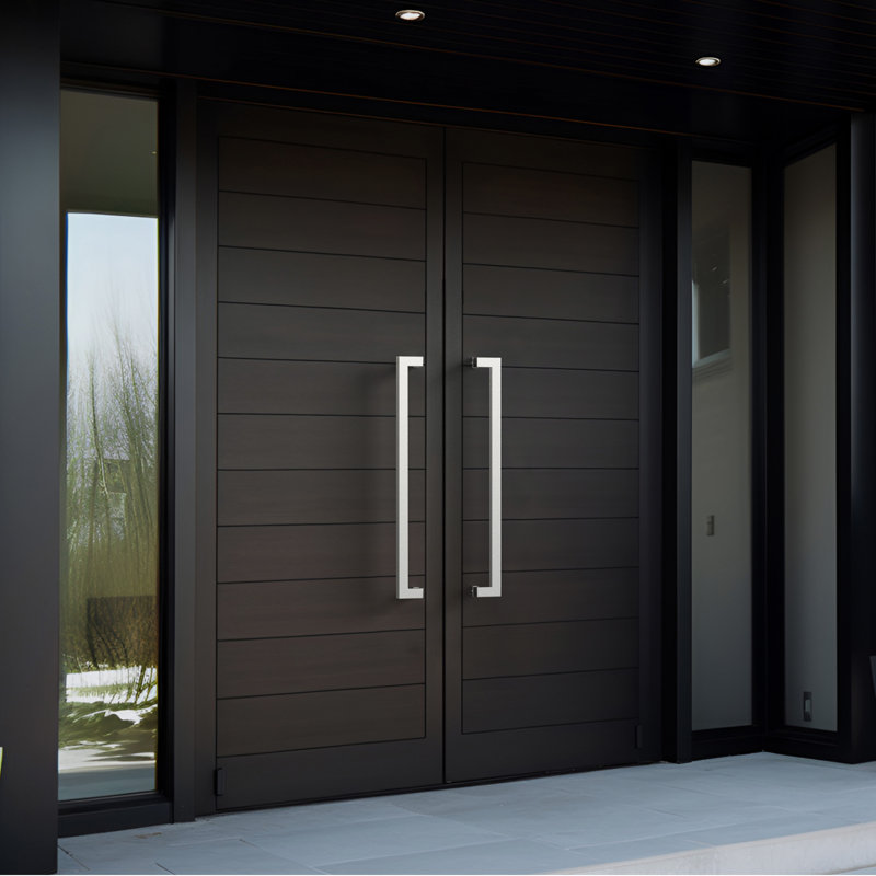 Satin Push/Pull Door Handle, 36" H x 3.65" W x 2.5" D