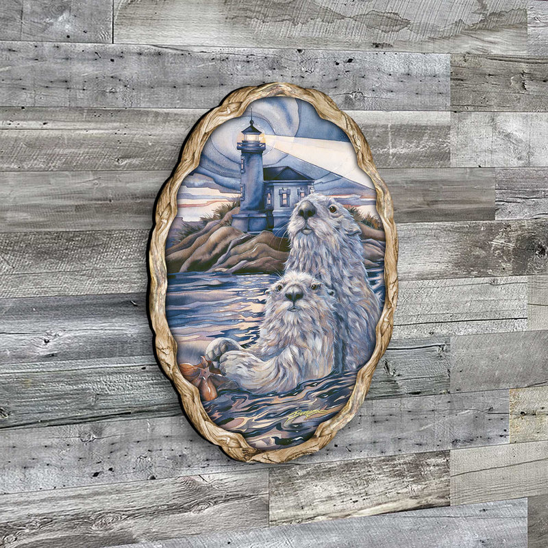 Art mural de porte phare Lauge
