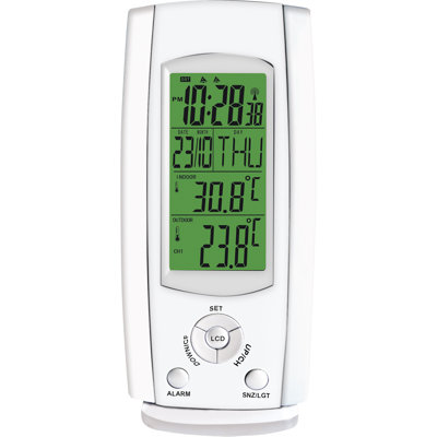 Digital Alarm Tabletop Clock in White